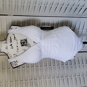 La Blanca white one piece swimming suit size 16 new